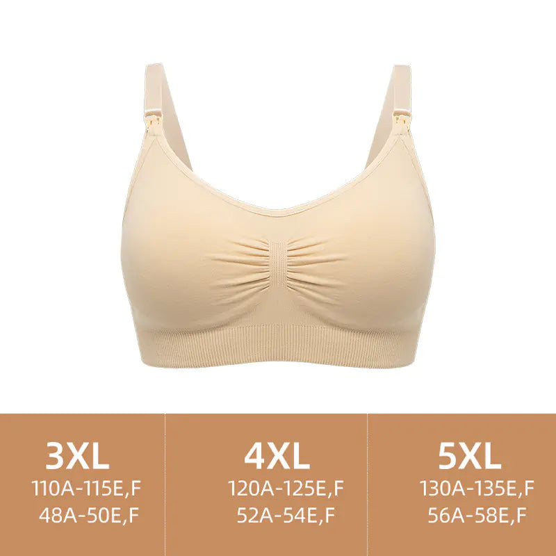 Soutien-gorge d'allaitement Extensible Sans Couture pour Mères de Grande Taille