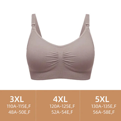 Soutien-gorge d'allaitement Extensible Sans Couture pour Mères de Grande Taille