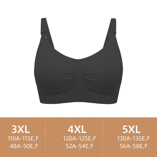 Soutien-gorge d'allaitement Extensible Sans Couture pour Mères de Grande Taille