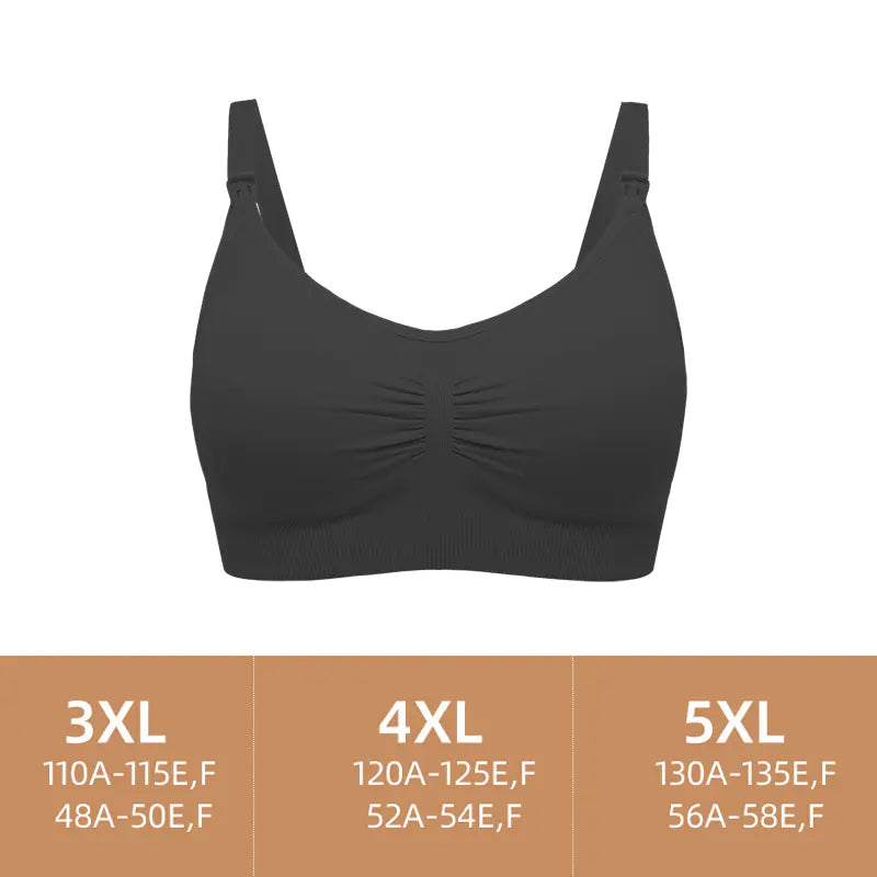 Soutien-gorge d'allaitement Extensible Sans Couture pour Mères de Grande Taille