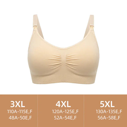 Soutien-gorge d'allaitement Extensible Sans Couture pour Mères de Grande Taille
