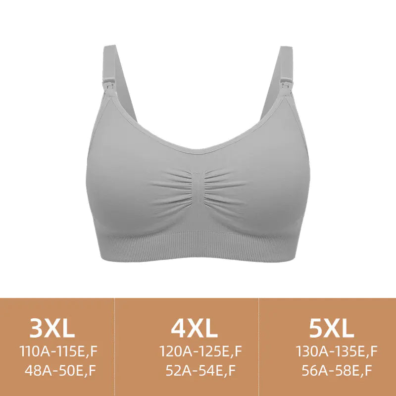 Soutien-gorge d'allaitement Extensible Sans Couture pour Mères de Grande Taille
