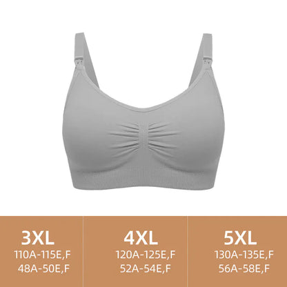 Soutien-gorge d'allaitement Extensible Sans Couture pour Mères de Grande Taille